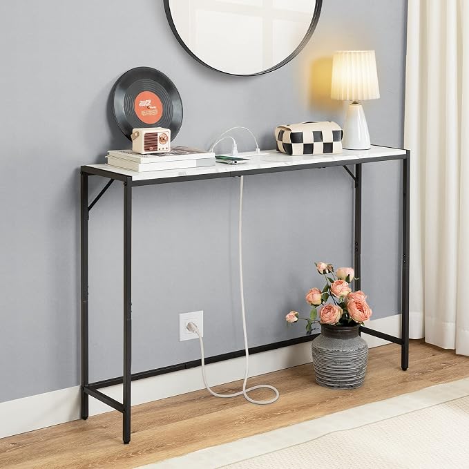 MAHANCRIS Console Table, Narrow Sofa Table Behind Couch, 43.3” Entrance Table - Image 6