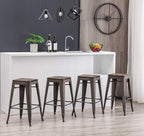HAOBO Home 26" Backless Metal Counter Stool Height Barstools - Image 7