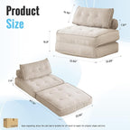 Folding Sofa Bed Convertible Sleeper Chair 33" - Image 2