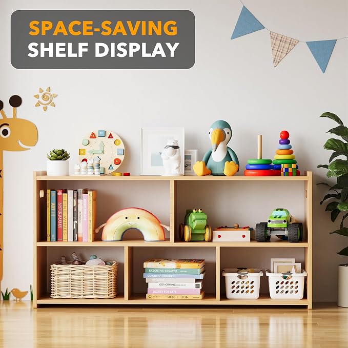 SpaceAid 5-Compartment Bookshelf, Montessori Bookcase - Image 5