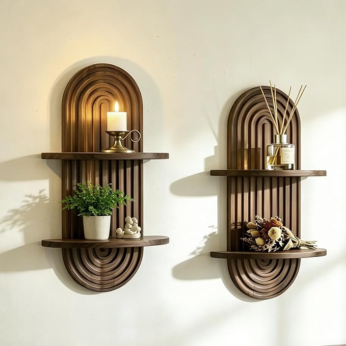 Boho Shelves Bohemian Decorative Wall Shelves Boho Chic Wall Decor by LIYAOLI