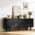 58" Mid Century Modern TV Stand, Wood TV Consoles by Unknown