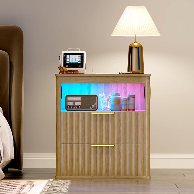 WOOVIVS Modern Nightstand Set of 2 - Image 7