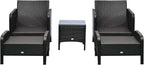 Outsunny 5 Pieces Rattan Wicker Lounge Chair Outdoor Patio Conversation Set - Image 6