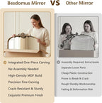 Besdomus Vintage Arched Gold Mirror: 32"x24" French Large Gold Vintage Wall - Image 7