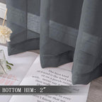 Tollpiz Short Sheer Curtain Linen Textured Living Room Curtains Sheer Light - Image 4