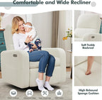 Power Swivel Rocker Recliner, Oversized Boucle Nursery Glider Recliner - Image 7