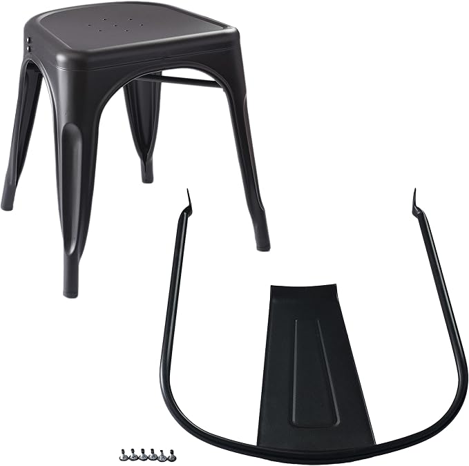 Amazon Basics Metal Dining Chairs, Indoor/Outdoor, Matte Black - Image 7