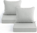 Summsun Patio Cushions for Outdoor Furniture, Faux Linen Water Resistant by SUMMSUN