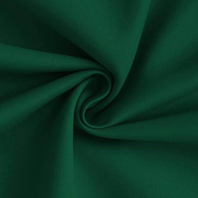 Yakamok Dark Green 100% Blackout Curtains 63 Inches Long 50" Wide 2 Panels | - Image 3