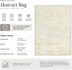 2.6x8 Washable Runner Rug：Modern Abstract Kitchen Soft Carpet Beige | - Image 3