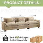 Oprisen 120" Modular Sectional Sofa, Comfy Cloud Couch Sectional, Chenille Sofa - Image 2