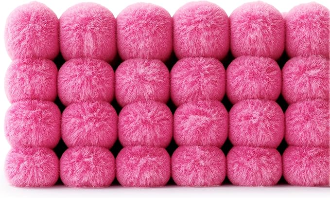 MIULEE Faux Fur Plush Decorative Throw Pillow Covers 20x20, Hot Pink | Set of 4 - Image 3