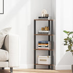 TUTOTAK Corner Shelf, 4-Tier Corner Bookshelf - Image 5