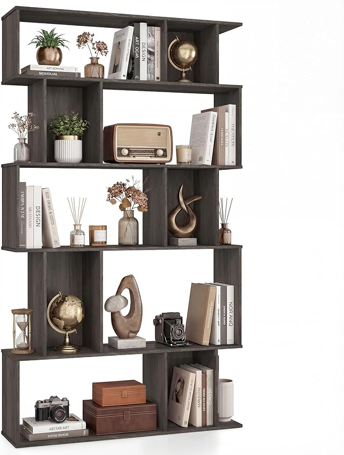 Giantex 5-Tier Bookshelf, 10-Cube Geometric Book Case by Giantex