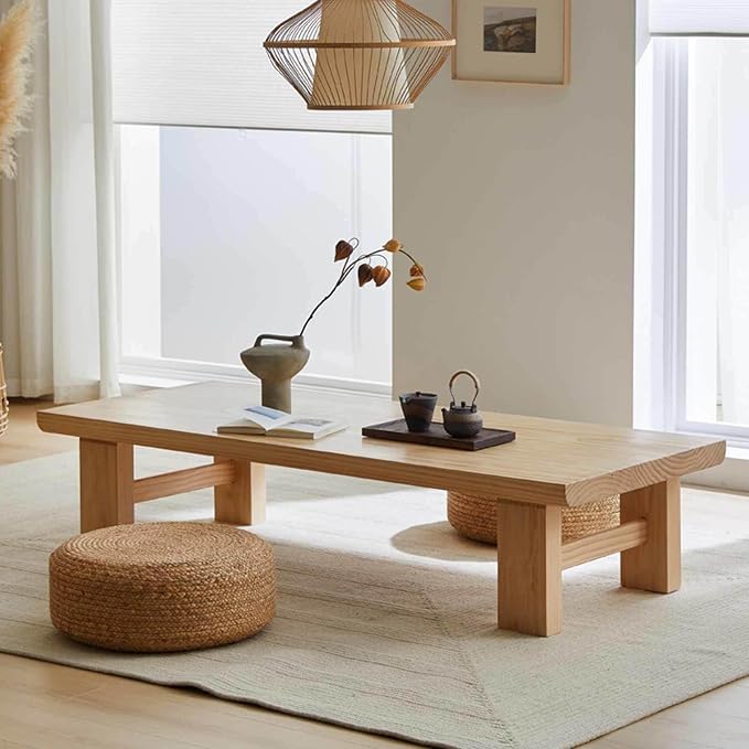 Japanese Style Solid Wood Low Coffee Table, Zen Tatami Table, Modern Chinese - Image 6