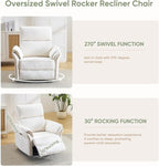 Power Swivel Rocker Recliner, Glider Recliner Nursery Chair - Image 4