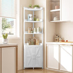 HOOBRO Corner Shelf with Storage, Tall Corner Cabinet, 5-Tier Bookshelf Stand - Image 9