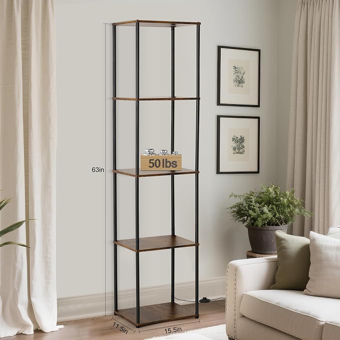 Tall Display Shelf with Lights, Dimmable LED Display Cases - Image 2