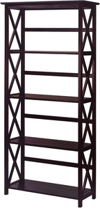 Montego 5-Shelf Bookcase-Espresso by CasualHome