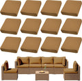 12Pcs Outdoor Cushion Covers, Elastic Patio Cushion Covers | Washable, by dreahoteztil