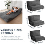 MAXYOYO Folding Sofa Bed, Extra Thick and Long Floor Sofa Convertible Sleeper - Image 2