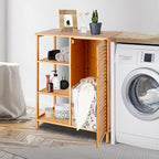 Tangkula Bamboo Bathroom Floor Cabinet, Storage Cabinet - Image 10