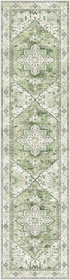 Yamaziot Washable Runner Rug, 2x8 Non-Slip Boho Vintage Hallway Kitchen Rug | - Image 3