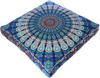Mandala Floor Pillow Cover Meditation Cushion Seating Throw Hippie Round by EyesofIndia
