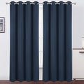Navy Blue Blackout Curtains 52 x 84 inch/Set of 2 Curtain Panels Room Darkening by Lemomo