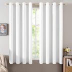 MIULEE 100% Blackout Linen Curtains by MIULEE