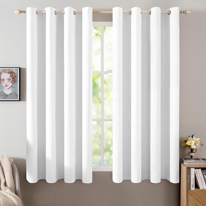 MIULEE 100% Blackout Linen Curtains by MIULEE