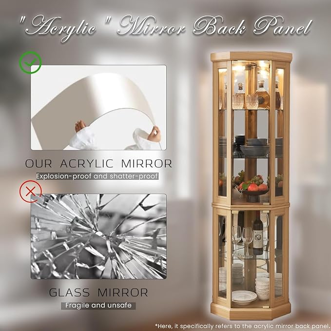 Anwick Corner Display Curio Cabinets - Image 6