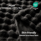 L'AGRATY Faux Rabbit Fur Throw Blanket - Image 4