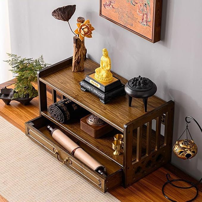 Gdrasuya10 Walnut Meditation Table Altar Table, Floor Table - Image 6