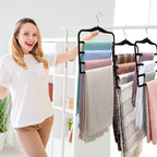 Closet Organizers and Storage, 2 Pack Pants-Hanger-Space-Saving, Velvet Clothes - Image 3