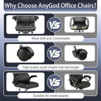 AnyGod Ergonomic Mid-Back Desk Chairs Comfy - Image 8