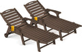 Ciokea Outdoor Chaise Lounge Chair Set of 2, Patio Lounge Chairs by CIOKEA