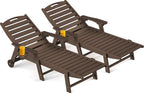 Ciokea Outdoor Chaise Lounge Chair Set of 2, Patio Lounge Chairs by CIOKEA