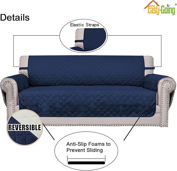 Easy-Going Reversible Couch Cover, Oversized Chair, Water Resistant Furniture - Image 3