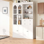 VilroCaz 75'' Tall Freestanding Kitchen Pantry Cabinet, Wood Large Cupboard - Image 3