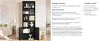 Bookshelf, 6-Tier Floor Bookcase - Image 9