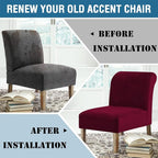 H.VERSAILTEX Armless Accent Chair Covers Thick Velvet Armless Chair Slipcovers - Image 8