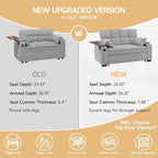 Auvsoce 65" Sleeper Sofa Bed Loveseat, Convertible Couch - Image 6