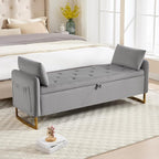 65" End of Bed Storage Bench, Storage Bench - Image 8