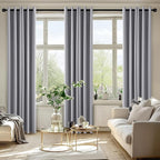 MIULEE Blackout Curtains for Bedroom 2 Panels 40 x 72 Inch Long Light Grey | - Image 6