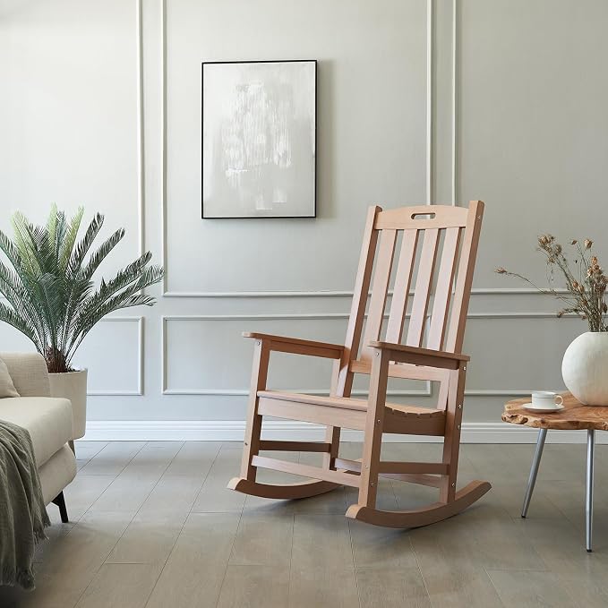 Psilvam Oversized Outdoor Rocking Chair, - Image 2
