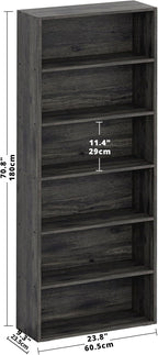IRONCK Bookshelves and Bookcases Floor Standing 6 Tiers Display Storage Shelves - Image 3