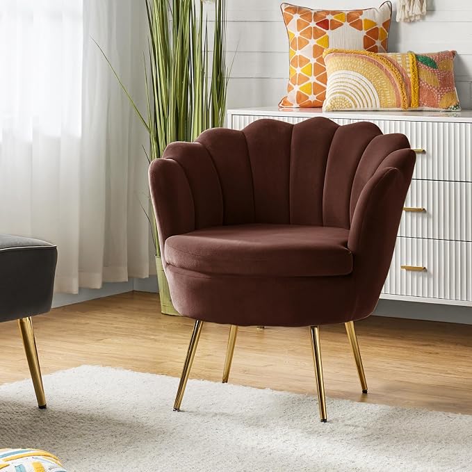 HULALA HOME Modern Velvet Accent Chairs Set of 2 by HULALAHOME