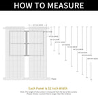 SpaceDresser Check Sheer Curtains 84 Inches 2 Panels Set, Rod Pocket Plaid - Image 6